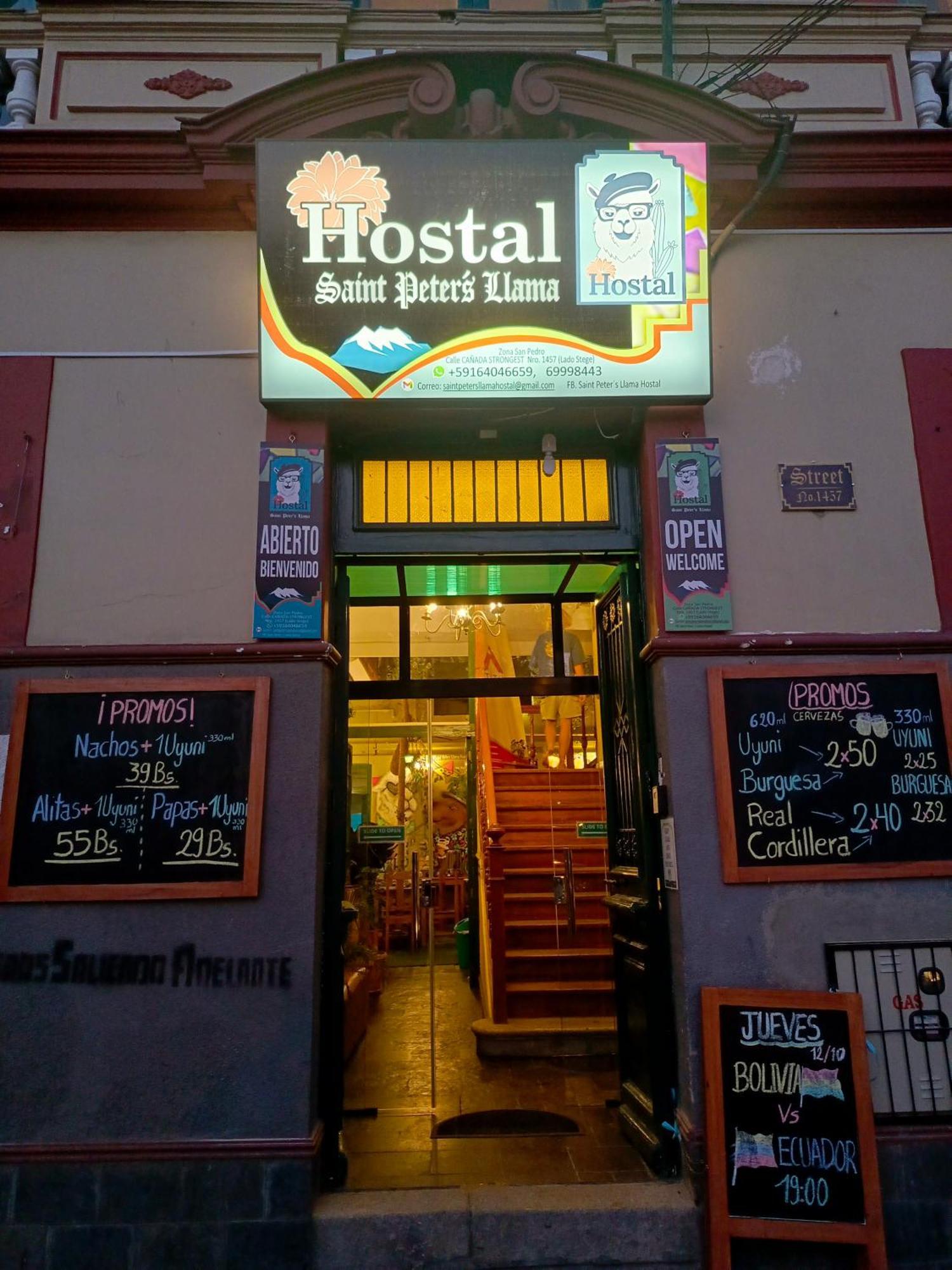 Saint Peter'S Llama Hostal La Paz Zewnętrze zdjęcie